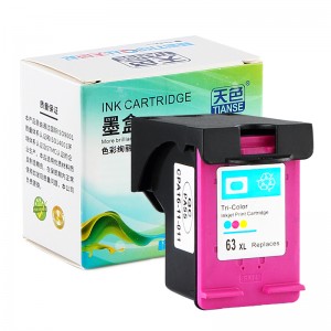 Konpatib CMY Ink Cartridge 63 pou HP Printer hp deskjet 2130 3630 3830 4650 4520
