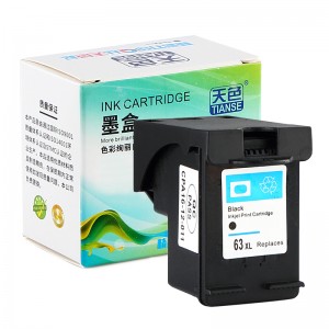 Cartucho de tinta preta compatível 63 para Impressora HP HP Deskjet 2130 3630 3830 4650 4520