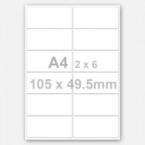 China Gold Supplier for Acrylic A4 Sheet Holder - A4 2*6 Matte White Rectangle Printable Labels – TIANSE