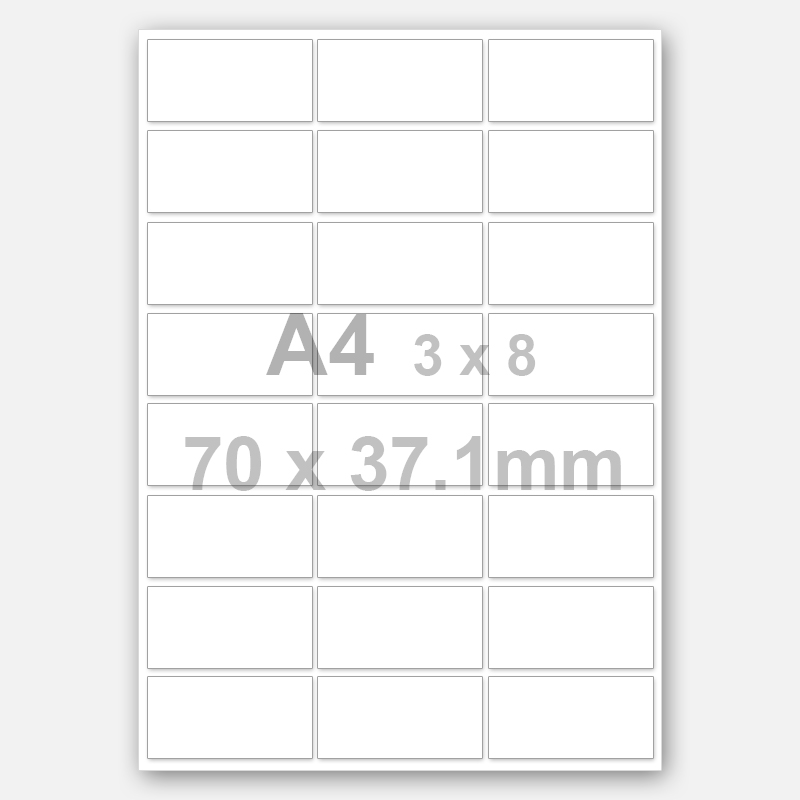 Manufacturer for Novelty Laptop Bags - A4 3*8 Matte White Rectangle Printable Labels – TIANSE
