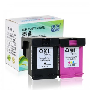 ເຫມາະສົມ K / CMY Ink Cartridge 901XL ສໍາລັບ HP Printer HP OFFICEJET / J4580 / J4660 / 4500 ທັງຫມົດໃນຫນຶ່ງ / 4500