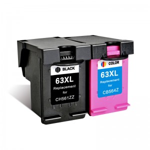 Compatible K / CMY Ink fishekë 63 për HP Printer HP Deskjet / 2130/3630/3830/4650/4520