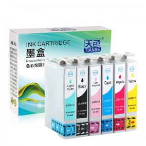Compatible K/C/LC/M/LM/Y Ink Cartridge T0851 / 2 / 3 / 4 / 5 / 6 for Epson Printer 1390/ T60