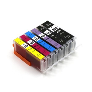 Suderinamas K / C / M / Y Ink Cartridge CLI681XXL už spausdintuvas Canon PIXMA / TR8560 / TS6160 / TS8160 / TS9161