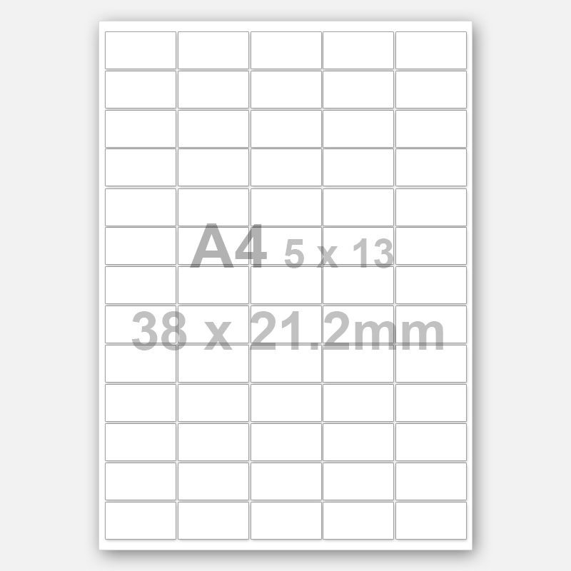 Original Factory Flexible Soft Pvc Calculator - A4 5*13 Matte White Rectangle Printable Labels – TIANSE