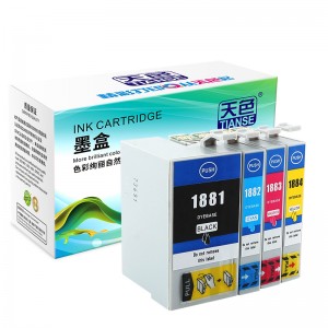 თავსებადი K / C / M / Y Ink Cartridge T1881 / 2/3/4 for Epson პრინტერი me- / WF-3641/7111/7621