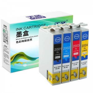 Serasi K / C / M / Y Ink Cartridge T2001 / 2/3/4 untuk Epson Printer WF / 2520/2530/2540 / XP-200 / XP-100