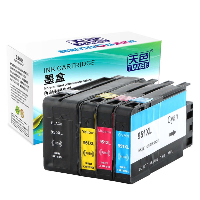 Compatible K/C/M/Y Ink Cartridge / 951XL for HP Printer HP PRO-/ 8100/ 8600/ PLUS Tianse
