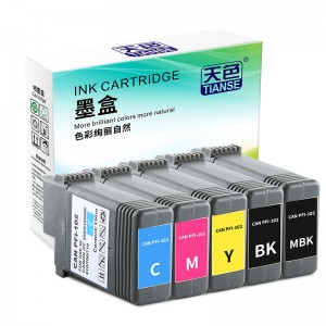 Compatible K / C / M / Y / MBK Ink PFI102 Cartucho para Impresora Canon IP-F500 / IP-F510 / IP-F600 / IP-F610 / IP-F700 / IP-F710