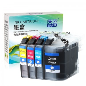 Compatibile K / C / M / Y cartuccia di inchiostro LC669XL / 665XL per stampante Brother MFC-J2320 / J2720 MFC-