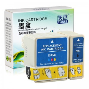 Kongrua K / CMY Ink Kartoĉo T057 / T058 por Epson Printer ME-1 / ME-1 + / ME-100