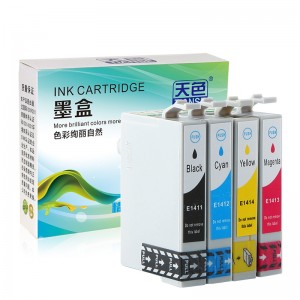 Kompatibel K / C / M / Y Ink Cartridge T1411 / 2/3/4 untuk Printer Epson ME-33 / ME-35 / 85ND
