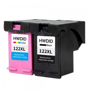Konpatib CMY Ink Cartridge 122XL pou HP Printer hp deskjet D1000 1050 2000 2050 2510 3000 3050A 3052A 3054A 3540