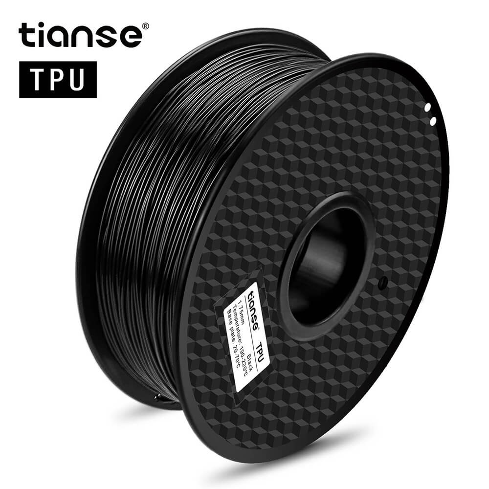 TPU 3D ပုံနှိပ်နန်းကြိုးအမျှင်လေးများ (Black က)