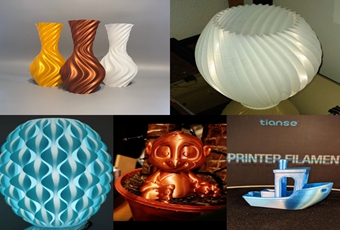 Top 9 3D Prints Printed in TIANSE Silk PLA 3D Printer Filament
