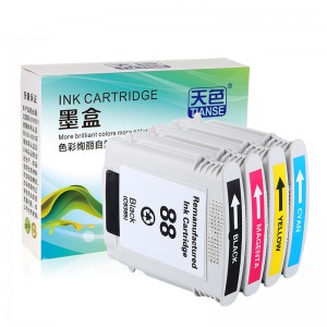 Serasi K / C / M / Y Ink Cartridge 88XL / C9396 / 1/2/3 untuk HP Printer HP OFFICEJET / PRO- / K5400DN / K550 / K550DTN / K8600 / L7580 / L7590