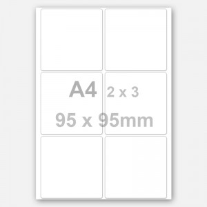 Factory source Magazine Desktop Storage Box - A4 2*3 White Matte Rounded Corner Printable Labels – TIANSE