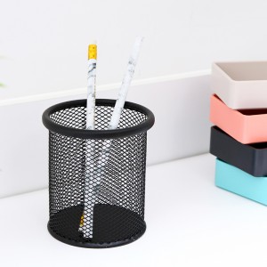 Special Price for Folding Metal Book Stand - Cylinder Mesh Pen Holder – TIANSE