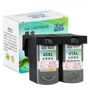 თავსებადი K / CMY Ink Cartridge PG40 / CL41 for Canon პრინტერი IP-1180 / IP-1880 / IP-1980 / IP-2580 / IP-2680